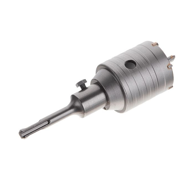 Комплект: Свердло корончасте по бетону 55мм + Перехідник SDS Plus 100мм INTERTOOL SD-7055