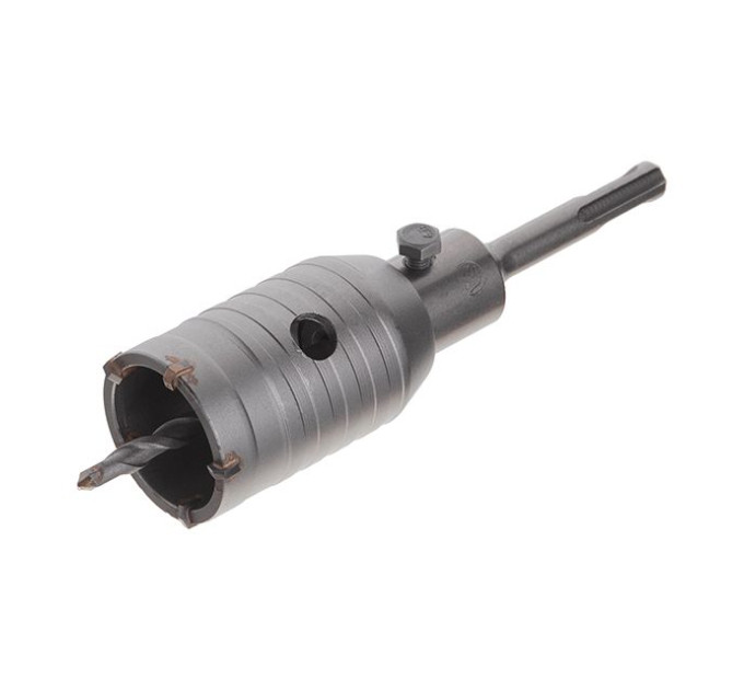 Комплект: Свердло корончасте по бетону 46мм + Перехідник SDS Plus 100мм INTERTOOL SD-7046