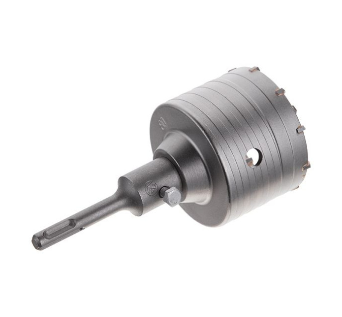 Комплект: Свердло корончасте по бетону 80мм + Перехідник SDS Plus 100мм INTERTOOL SD-7080