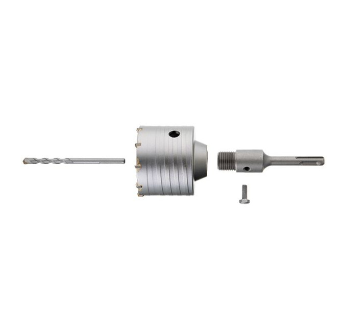 Комплект: Свердло корончасте по бетону 75мм + Перехідник SDS Plus 100мм INTERTOOL SD-7075