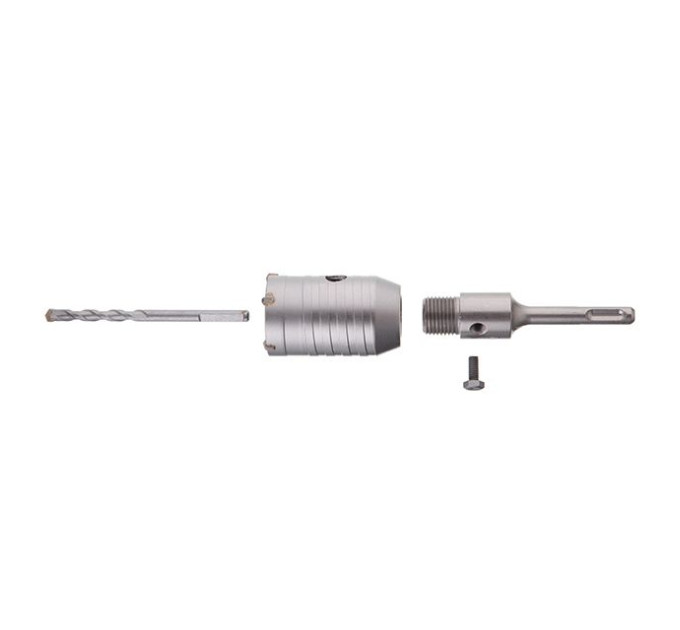 Комплект: Свердло корончасте по бетону 46мм + Перехідник SDS Plus 100мм INTERTOOL SD-7046