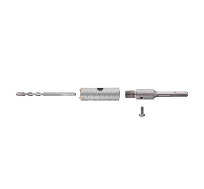 Комплект: Свердло корончасте по бетону 26мм + Перехідник SDS Plus 100мм INTERTOOL SD-7026