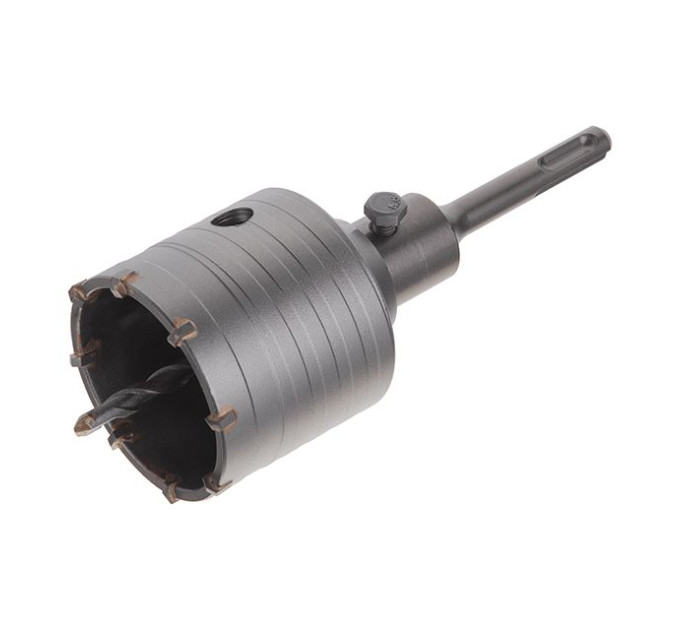Комплект: Свердло корончасте по бетону 65мм + Перехідник SDS Plus 100мм INTERTOOL SD-7065