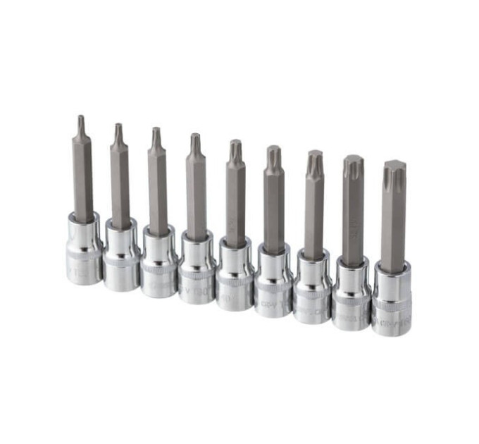 Набір біт TORX 1/2" T20-T60, 100 мм, S2, STORM INTERTOOL ET-8401