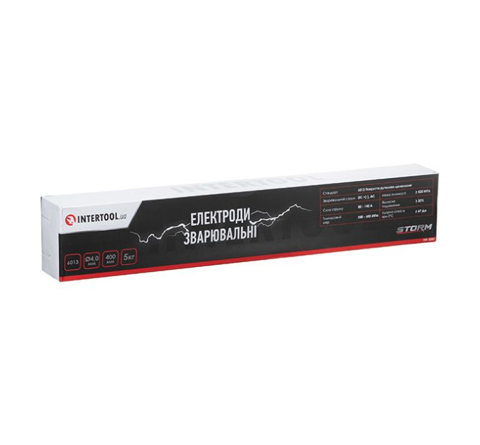 Електроди зварювальні 6013, Ø 4 мм, уп. 5 кг, STORM INTERTOOL EW-5040