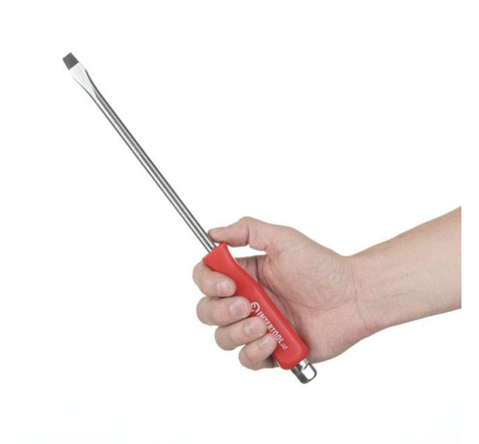 Викрутка шліцева SL9*200 мм, CrV INTERTOOL HT-0485