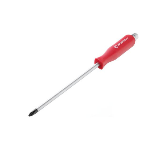 Викрутка шліцева PH4*200 мм, CrV INTERTOOL HT-0490