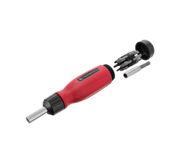 Викрутка реверсивна з комплектом насадок 12 од. INTERTOOL VT-1003