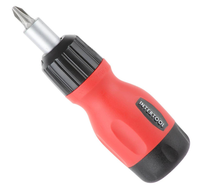 Викрутка реверсивна з комплектом насадок 6 од. INTERTOOL VT-1009