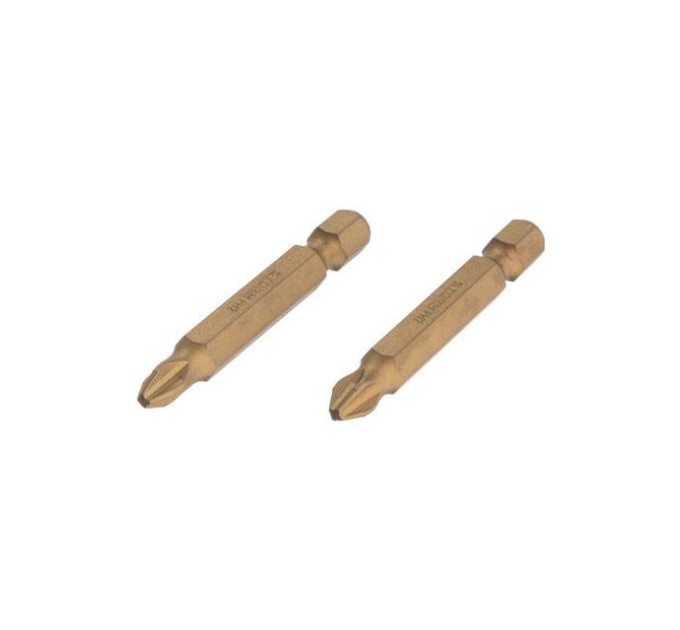 Комплект викруткових насадок PH2 1/4", 50мм, Titanium, S2, уп. 2 од., STORM INTERTOOL VT-0233