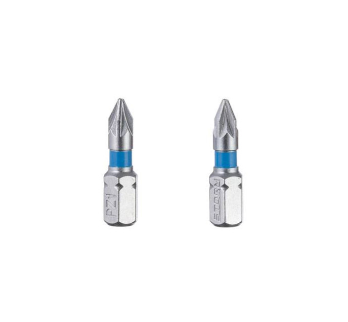 Комплект викруткових насадок PZ1 1/4" * 25 мм, S2, уп. 2 од., STORM INTERTOOL VT-0220