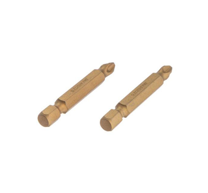 Комплект викруткових насадок PH2 1/4", 50мм, Titanium, S2, уп. 2 од., STORM INTERTOOL VT-0233