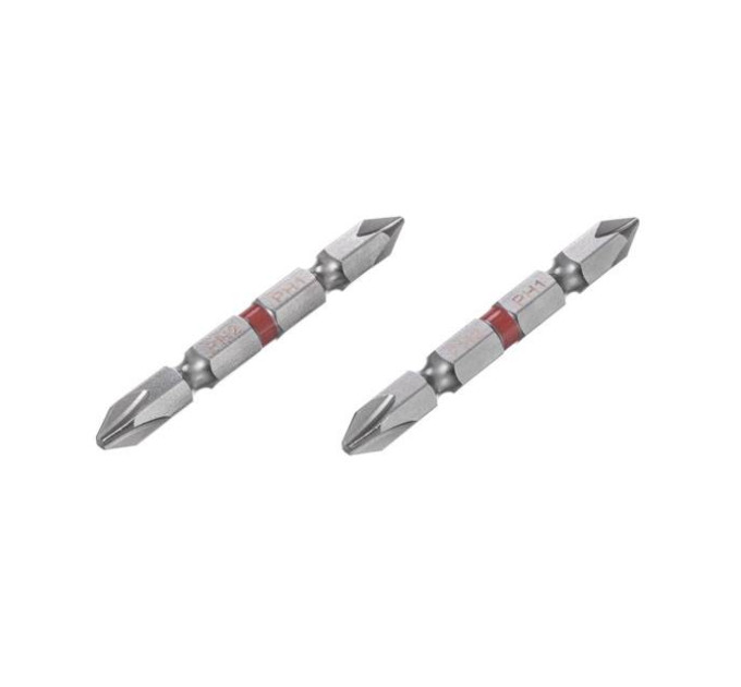 Комплект отверточних насадок PH2/PH1 1/4" * 60 мм, S2, уп. 2 од., STORM INTERTOOL VT-0230