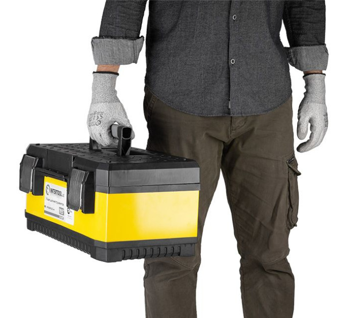 Ящик для інструментів з металевими замками 19.5" 498*289*222 мм INTERTOOL BX-2019