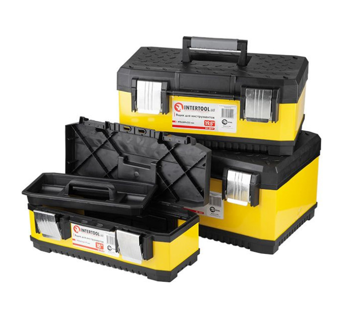 Комплект ящиків для інструменту з металевими замками, 3 од. INTERTOOL BX-2003