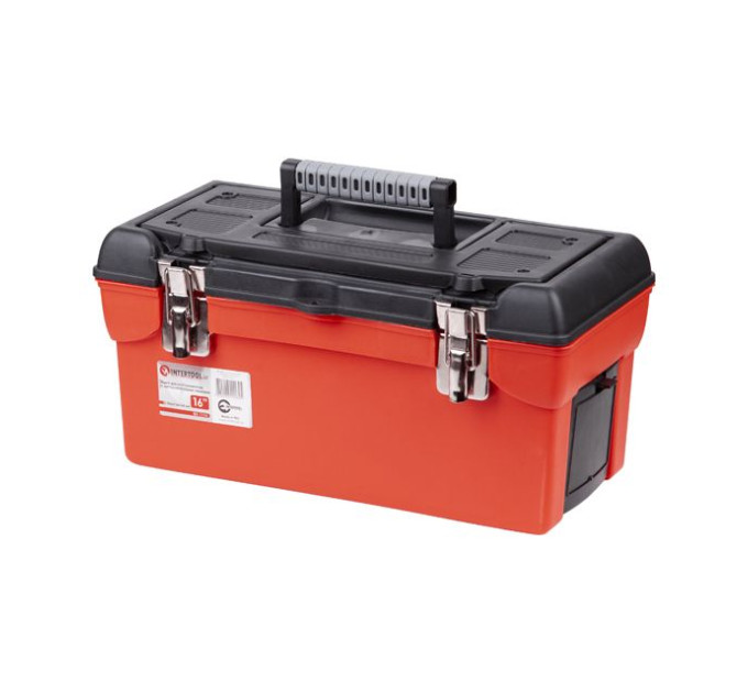 Ящик для інструменту з металевими замками, 16", 396*216*164 мм INTERTOOL BX-1116