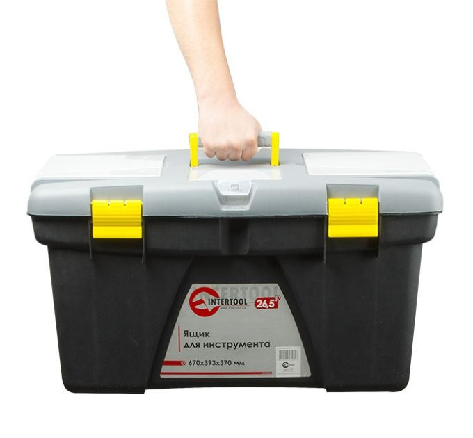 Ящик для інструменту 26.5" 670*393*370 мм INTERTOOL BX-0326