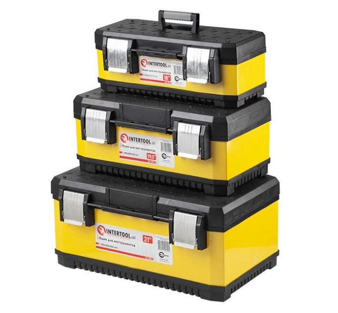 Комплект ящиків для інструменту з металевими замками, 3 од. INTERTOOL BX-2003