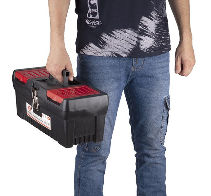 Ящик для інструментів з металевими замками 16", 396*216*164 мм INTERTOOL BX-1016