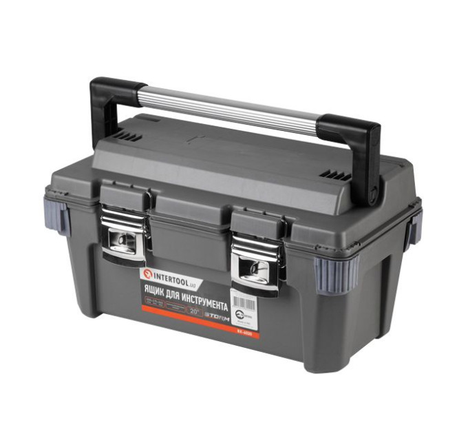 Ящик для инструментів з металевими замками 20" 500*275*265 мм INTERTOOL BX-6020