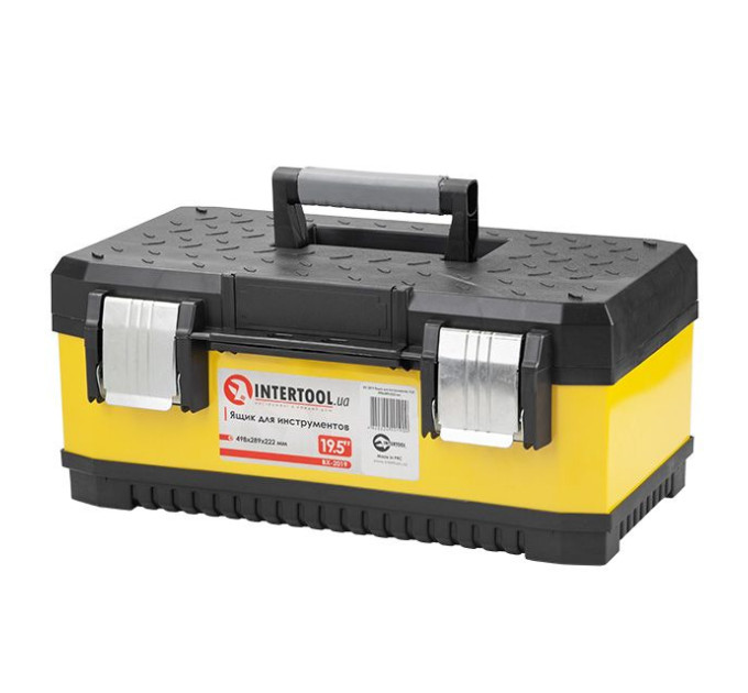 Ящик для інструментів з металевими замками 19.5" 498*289*222 мм INTERTOOL BX-2019