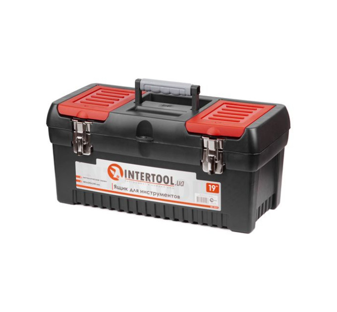 Ящик для інструменту з металевими замками, 19", 483*242*240 мм INTERTOOL BX-1019