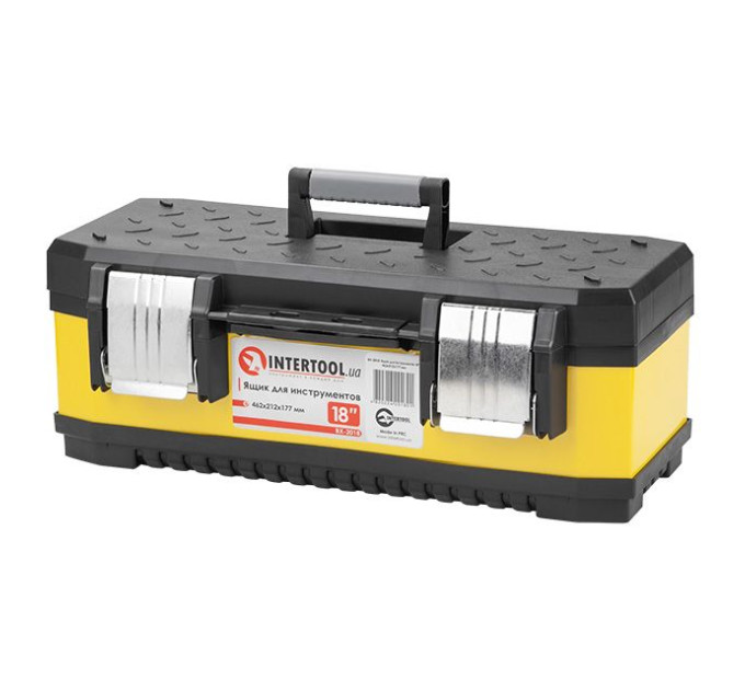Ящик для інструментів з металевими замками 18" 462*212*177 мм INTERTOOL BX-2018