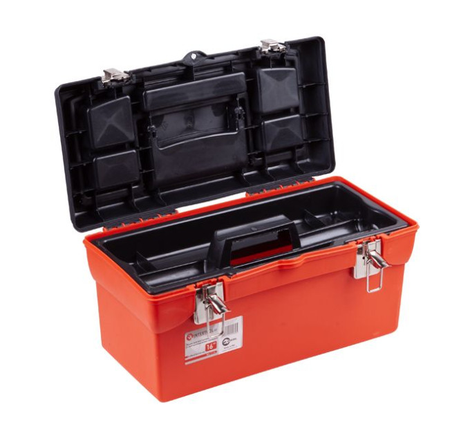 Ящик для інструменту з металевими замками, 16", 396*216*164 мм INTERTOOL BX-1116