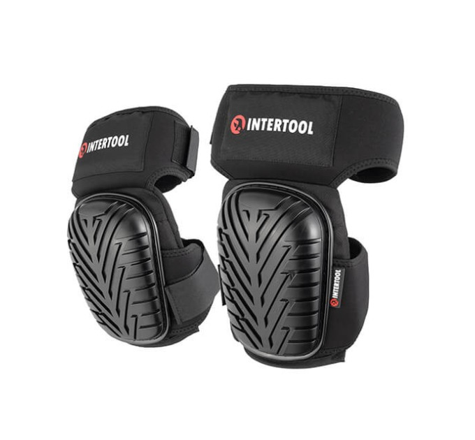 Наколінники захисні, протиковзкі накладки з ПВХ, тканина 600D, гелеві подушки, неопренові ремені INTERTOOL SP-0056