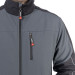 Куртка SOFTSHELL темно сіро-чорна, тришарова, тканина стрейч 300 GSM 100D з водо-, вітрозахистом, розмір XL INTERTOOL SP-3134