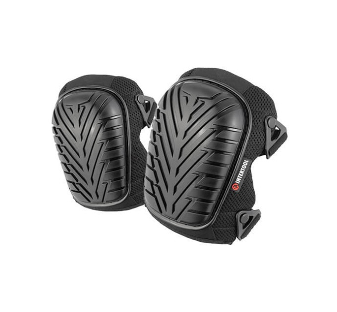 Наколінники захисні, протиковзкі накладки з ПВХ, тканина 600D, гелеві подушки, неопренові ремені INTERTOOL SP-0055