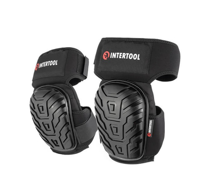 Наколінники захисні, протиковзкі накладки з ПВХ, тканина 600D, гелеві подушки, неопренові ремені INTERTOOL SP-0054