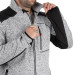 Куртка в'язана SOFTSHELL сірого кольору з чорними вставками, тканина 100% поліестер 270 G, з кишенею на грудях і двома бічними, розмір XXL INTERTOOL SP-3115