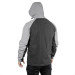 Куртка SOFTSHELL світло сіро-чорна, з капюшоном, тришарова, тканина стрейч 300 GSM 100D з водо-, вітрозахистом, розмір L INTERTOOL SP-3123
