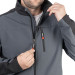 Куртка SOFTSHELL темно сіра-чорна, тришарова, тканина стрейч 300 GSM 100D з водо-, вітрозахистом, розмір М INTERTOOL SP-3132