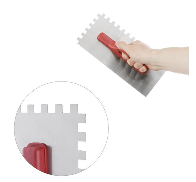 Затирачка сталева оцинкована 280*130мм, 10*10мм INTERTOOL KT-0007