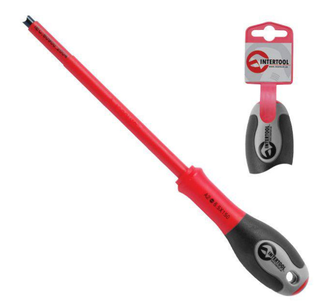 Викрутка хрестова ізольована PH0 * 60 мм, 1000 В INTERTOOL VT-3210