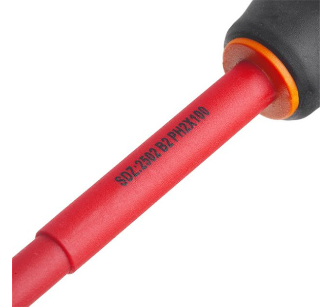 Викрутка хрестова ізольована PH2 * 100 мм, 1000 В INTERTOOL VT-3212