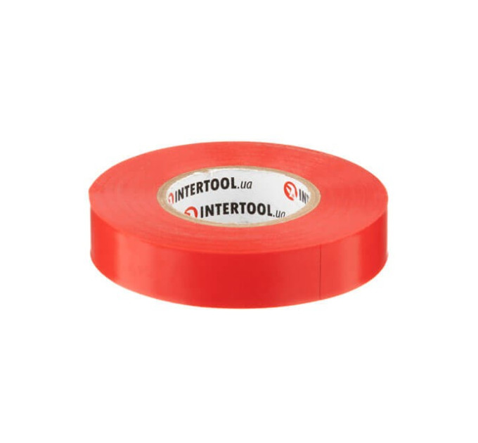 Стрічка ізоляційна, 17 мм * 25 м * 0.15 мм, червона INTERTOOL IT-0060