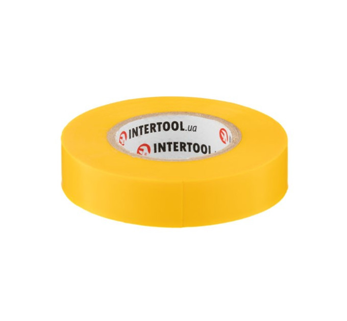 Стрічка ізоляційна 0.15мм*17мм*20м жовта INTERTOOL IT-0052