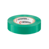 Стрічка ізоляційна, 17 мм * 15 м * 0.15 мм, зелена INTERTOOL IT-0041
