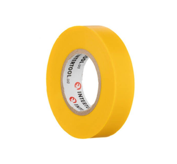 Стрічка ізоляційна 0.15мм*17мм*20м жовта INTERTOOL IT-0052
