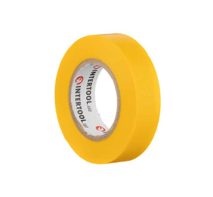 Стрічка ізоляційна, 17 мм * 15 м * 0.15 мм, жовта INTERTOOL IT-0042