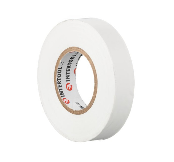 Стрічка ізоляційна, 17 мм * 25 м *0,15 мм, біла INTERTOOL IT-0063