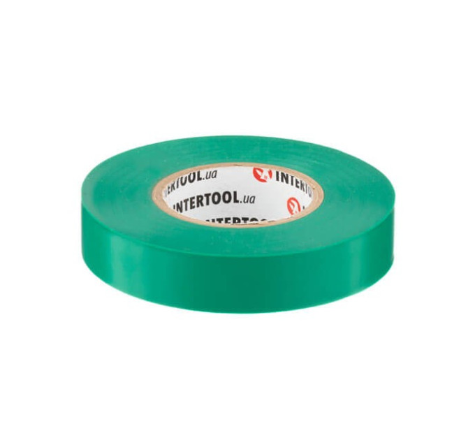 Стрічка ізоляційна, 17 мм * 25 м * 0.15 мм, зелена INTERTOOL IT-0061