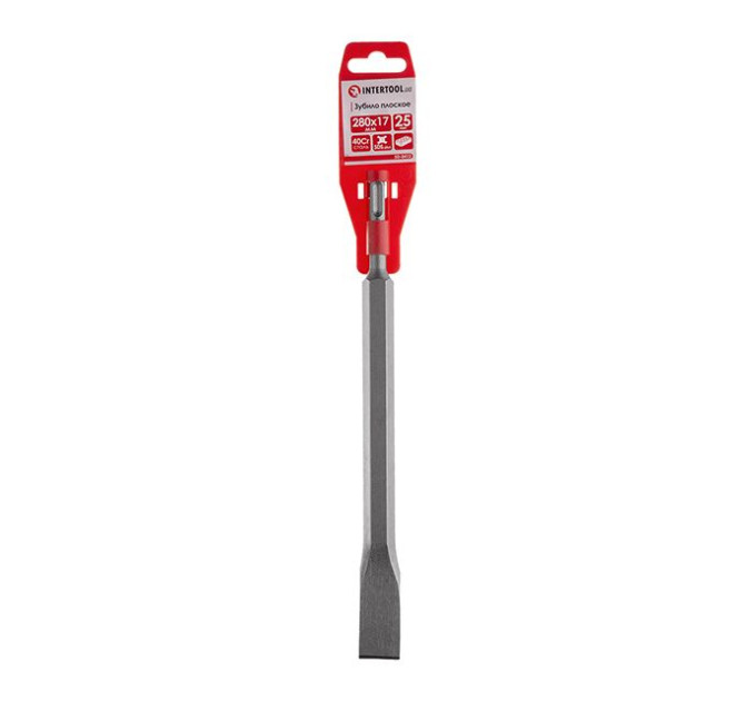 Зубило по каменю SDS 25мм 280 x 17мм INTERTOOL SD-0412