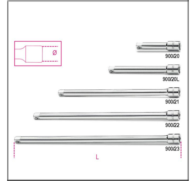 900 /20L-удлинитель 1/4",100 мм