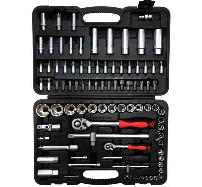 Haбop инcтpумeнтa 1/4" и 1/2" 94 eдиниц (6-ти гpaнный) 1024003