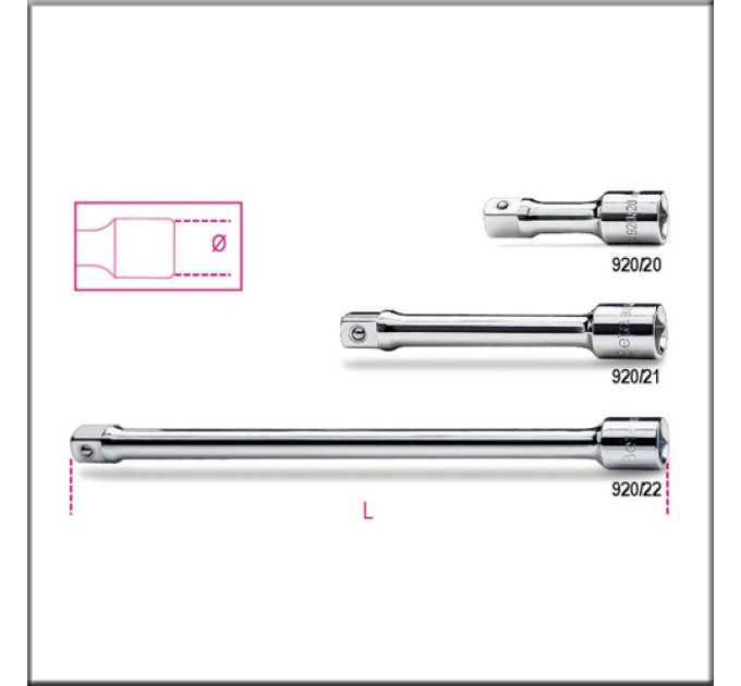920 /20-удлинитель 1/2" ,75мм