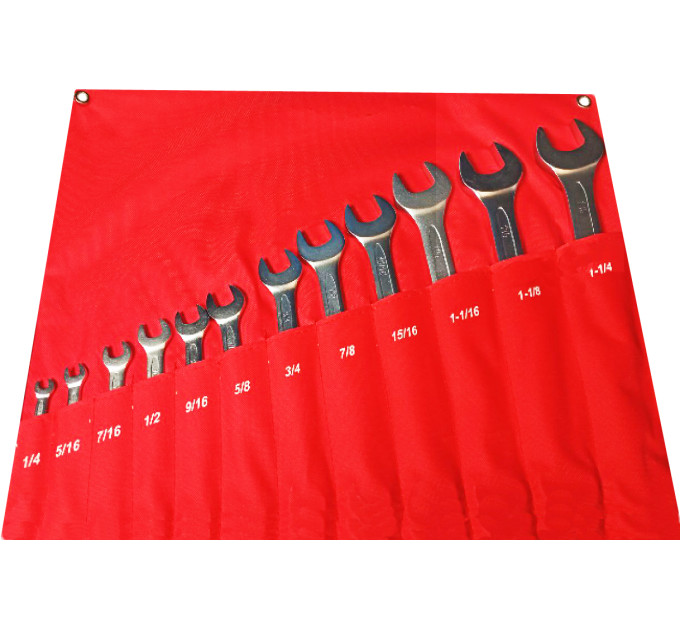 Набор ключей дюймовых комбинированных 12 предметов 1/4-1.1/4'' NKK012